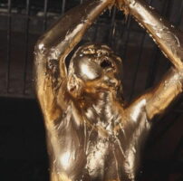 ドロドロで粘度めっちゃ高い金粉でメッシープレイしちゃうｗｗｗ