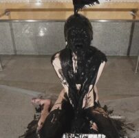 双美ゆゆこちゃんが黒ペイントで真っ黒になるｗｗｗ